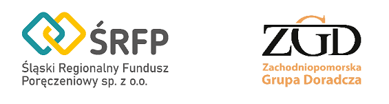 logo Śląskiego Regionalnego Funduszu Poręczeniowego Sp. z o.o. oraz Zachodniopomorskiej Grupy Doradczej