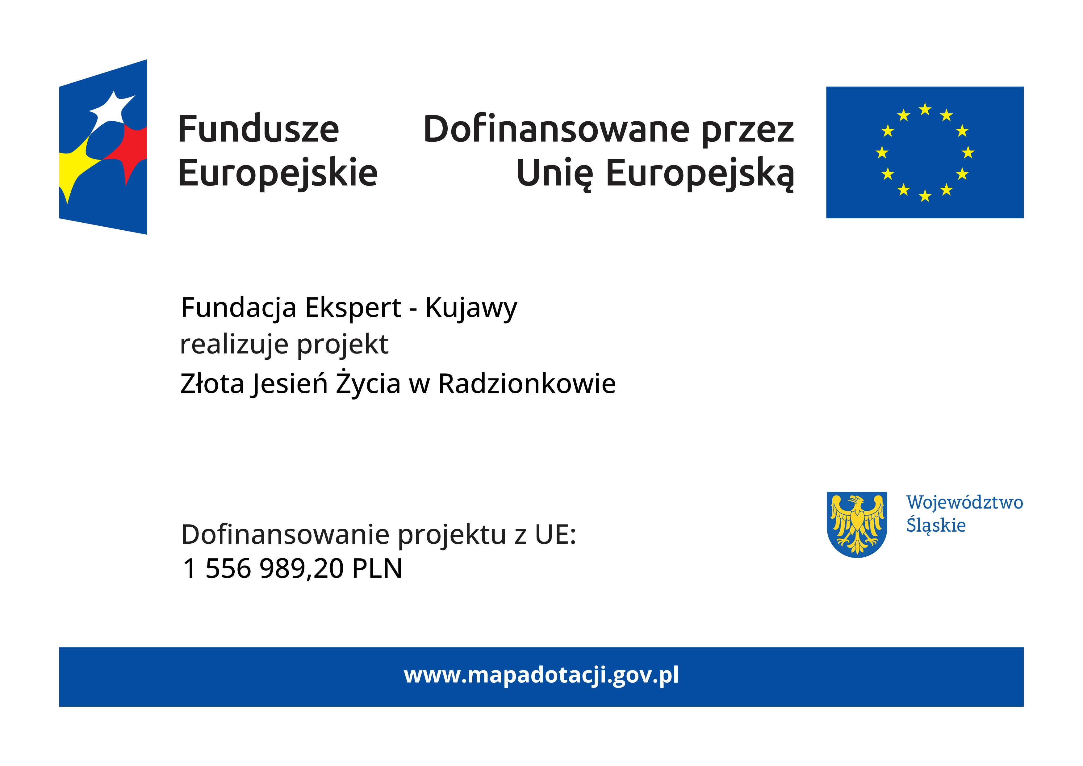 Grafika informująca o dofinansowaniu z UE